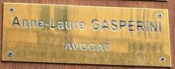 Plaque avocat Me Gasperini Plaque avocat Me Gasperini